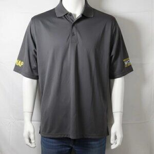 Men's Large Polo Shirt Black/Charcoa UV Protection UPF 15–39 NEW (NWT)